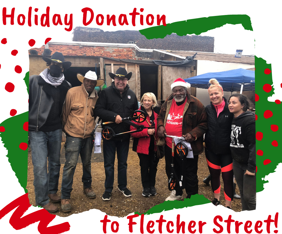Ron Jaworski Delivers Toys to Toy Drive on Flectcher Street