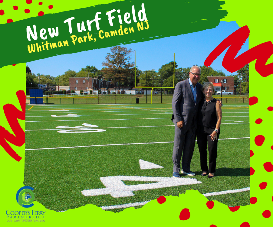 Ron Jaworski and JYP Attend Ribbon Cutting for the Completion of New Turf Field and Playground in Camden