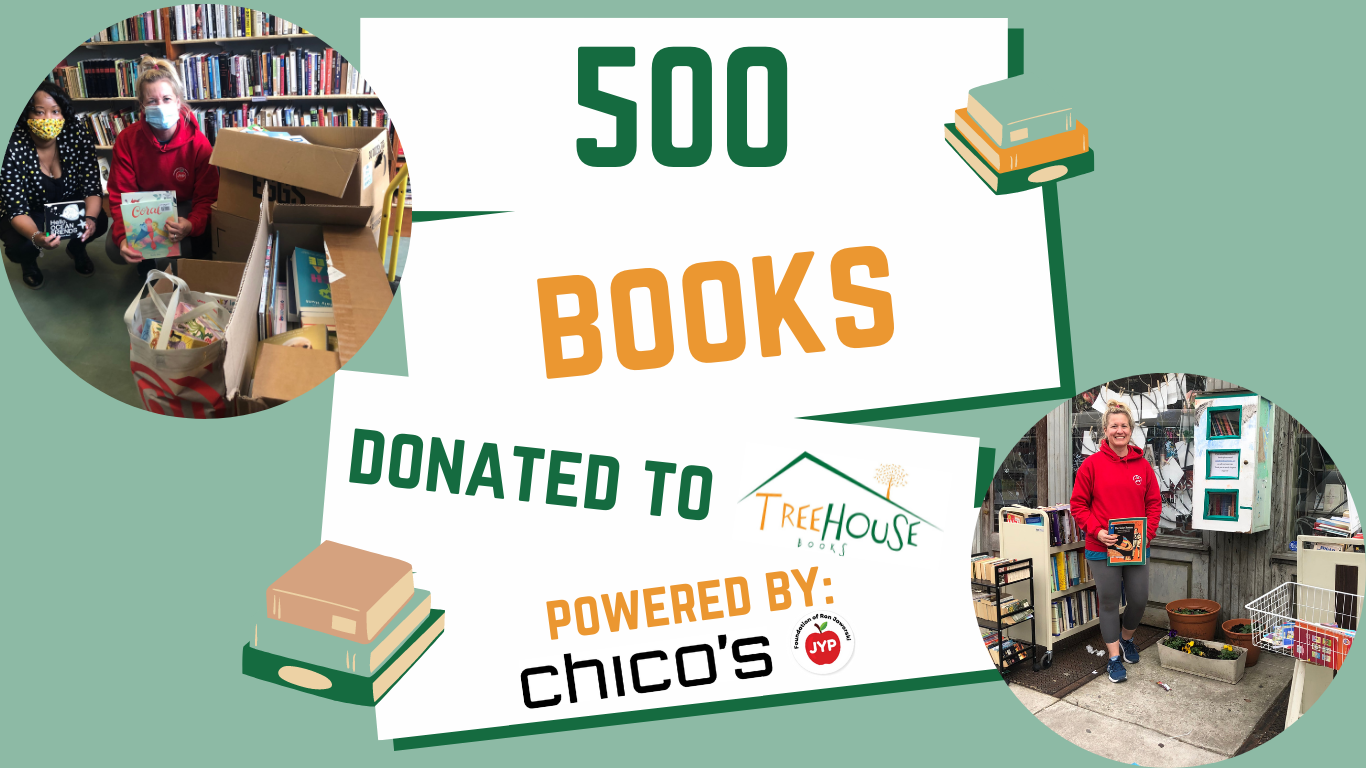 Jaws Book Drive collects 500 books for Treehouse Books
