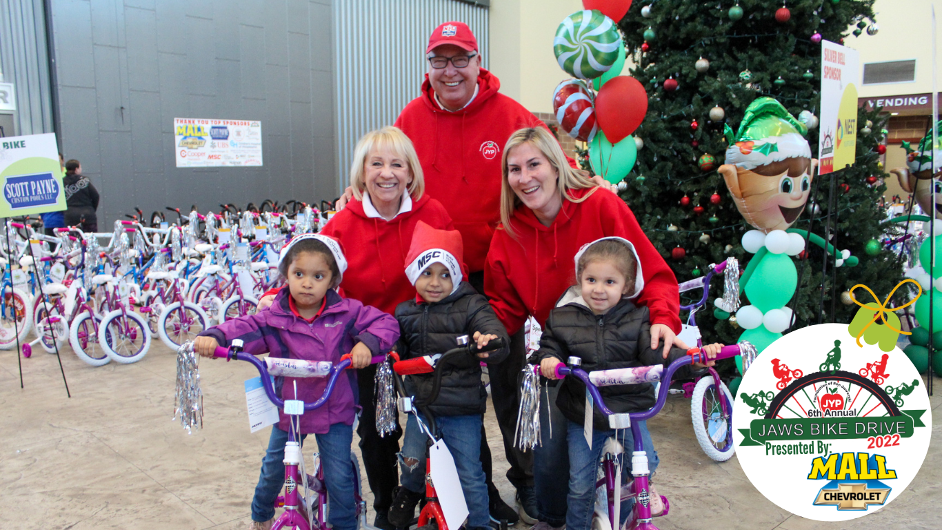 Ron Jaworski gives away over 650 bikes to children at the Salvation Army Kroc Center in Camden for the holiday season