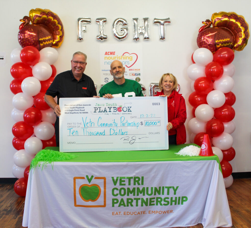 Ron Jaworski donated $10,000 Vetri Community Partnership